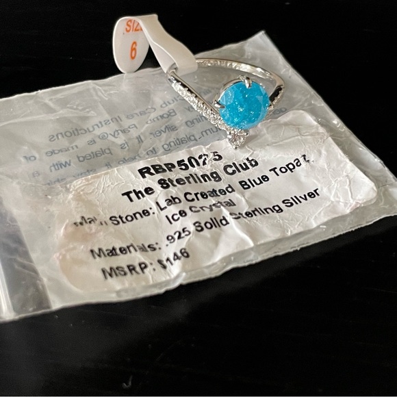 BP Blue Ice Crystal Sterling Ring (RBP 5025) - Picture 3 of 12